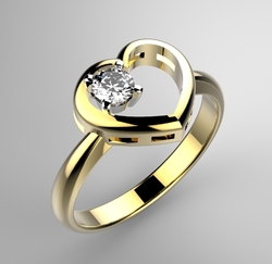 Кольцо «Сердце» 10340